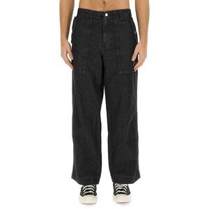 MAISON KITSUNE Wide Leg Cargo Pants Men BLACK